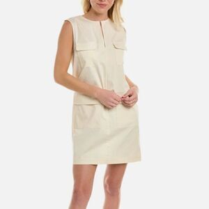 Theory Utilitarian Dress in Ecru Chino St. wash NWT size 2
